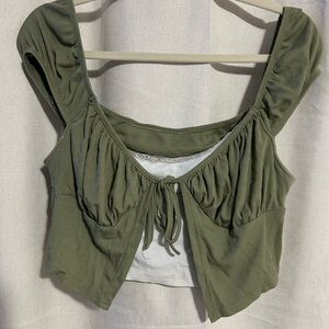 Olive Green Women's Top